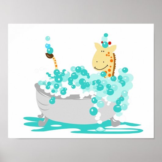 キリンinタブジャングルバスルームプリント ポスター (正面)