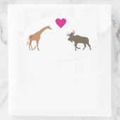 キリンMoose愛オーバルステッカー小 楕円形シール (バッグ)