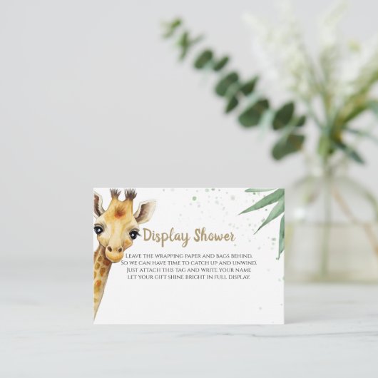 キリンSafariディスプレイ赤ちゃんシャワーエンクロージャカード エンクロージャーカード (スタンド正面)
