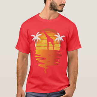 キリンTシャツレトロサンセット70年代ビンテージキリン v Tシャツ