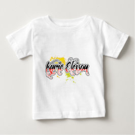 キリーエレゾン宗教的フレーズ様式化文字 ベビーTシャツ