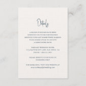 キリーグレイ伝統的エレガントな結婚式 エンクロージャーカード (正面)