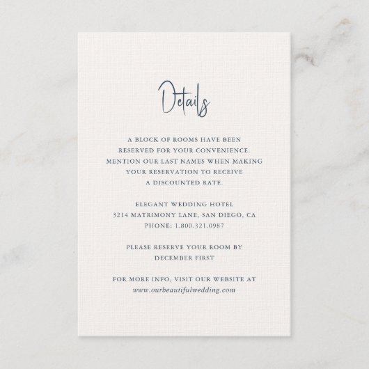 キリーグレイ伝統的エレガントな結婚式 エンクロージャーカード (正面)