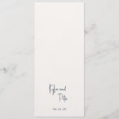 キリーグレイ伝統的エレガントな結婚式 メニュー (裏面)