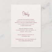 キリーブルゴーニュ伝統的エレガントな結婚式 エンクロージャーカード (正面)