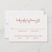 キリーブルゴーニュ伝統的エレガントな結婚式 出欠カード (正面)