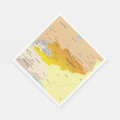 キルギスと中央アジアの政治地図 スタンダードランチョンナプキン (角)