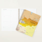 キルギスと中央アジアの政治地図 プランナー手帳 (ディスプレー)