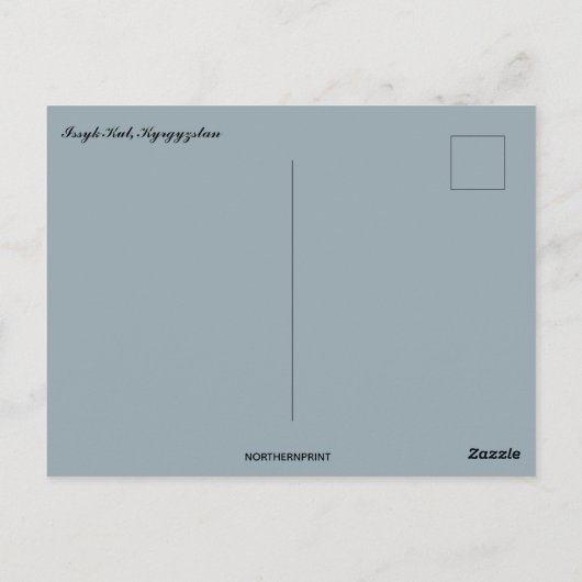 キルギスタンのイシッククル ポストカード (裏面)