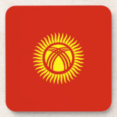 キルギスタンの国旗 コースター (正面)