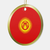 キルギスタンの旗のオーナメント セラミックオーナメント (左)