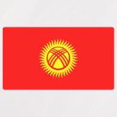 キルギスタンの旗 ラベル (デザイン1)