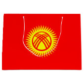 キルギスタンの旗 ラージペーパーバッグ (正面)
