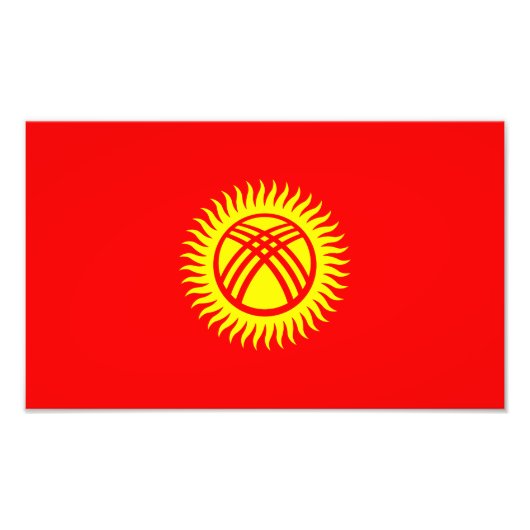 キルギスタン国旗 フォトプリント            (正面)