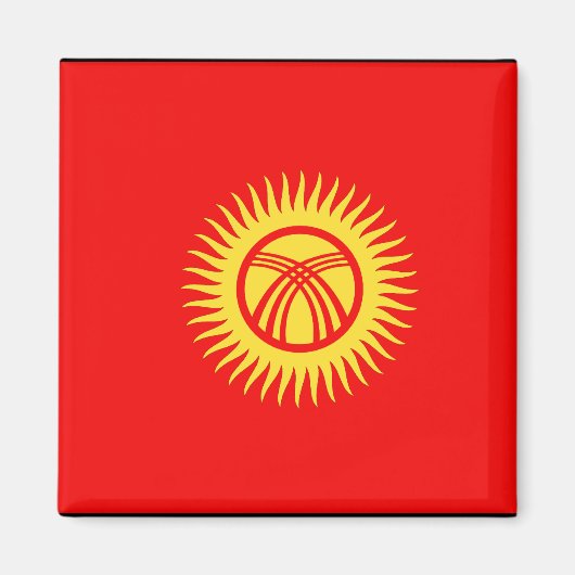 キルギスタン国旗 マグネット (正面)