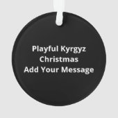 キルギス伝統の楽しいクリスマス オーナメント (裏面)