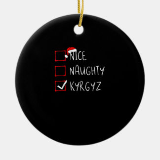 キルギス伝統の楽しいクリスマス セラミックオーナメント