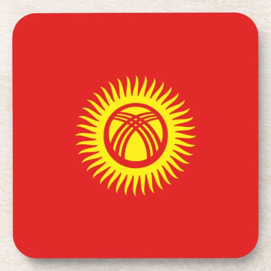 キルギス国旗のコースター コースター (正面)