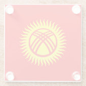 キルギス国旗 ガラスコースター (裏面)