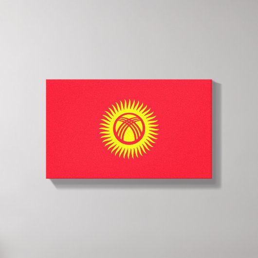 キルギス国旗 キャンバスプリント (正面)