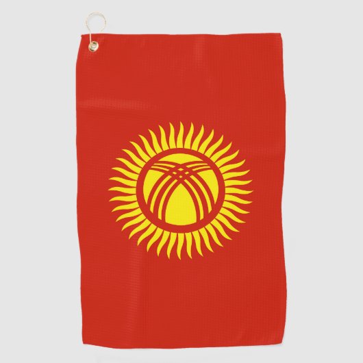 キルギス国旗 ゴルフタオル (正面)
