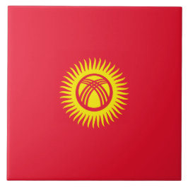 キルギス国旗 タイル