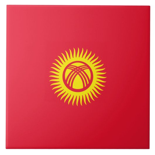 キルギス国旗 タイル (正面)