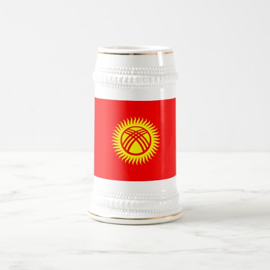 キルギス国旗 ビールジョッキ (中央)
