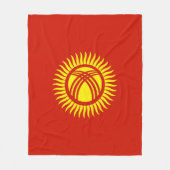 キルギス国旗 フリースブランケット (正面)