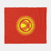 キルギス国旗 フリースブランケット (正面(横))