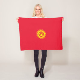 キルギス国旗 フリースブランケット