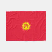 キルギス国旗 フリースブランケット (正面(横))