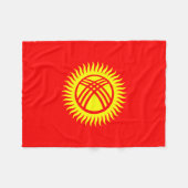 キルギス国旗 フリースブランケット (正面(横))