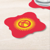 キルギス国旗 ペーパーコースター (アングル)