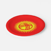 キルギス国旗 ペーパープレート (アングル)
