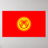 キルギス国旗 ポスター (正面)