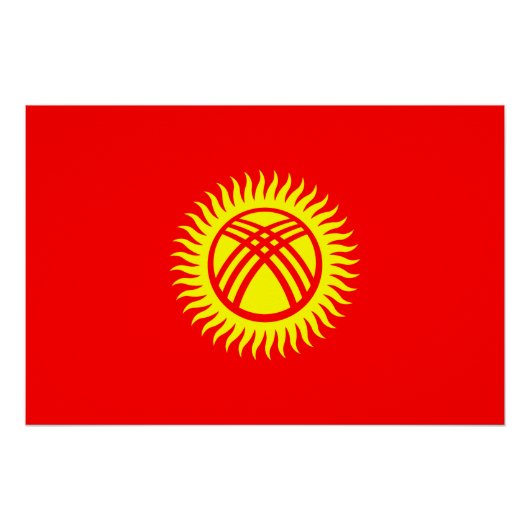 キルギス国旗 ポスター (正面)