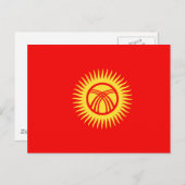 キルギス国旗 ポストカード (正面/裏面)