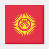 キルギス国旗 マグネット (正面)