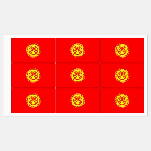 キルギス国旗 ラベル (シート)