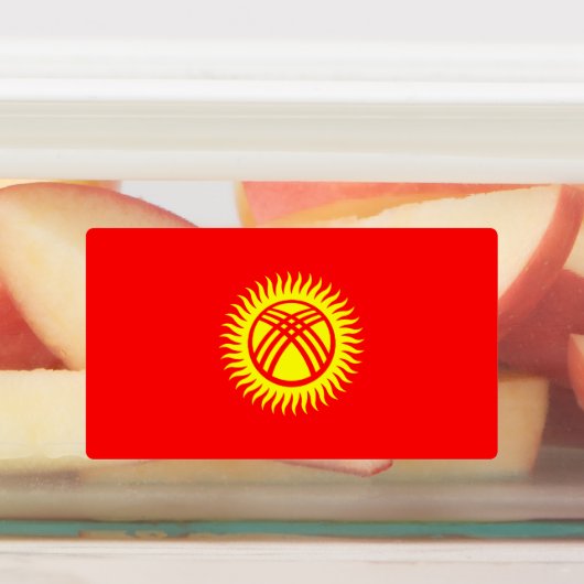 キルギス国旗 ラベル (貼付)