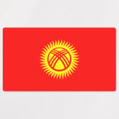 キルギス国旗 ラベル (デザイン2)