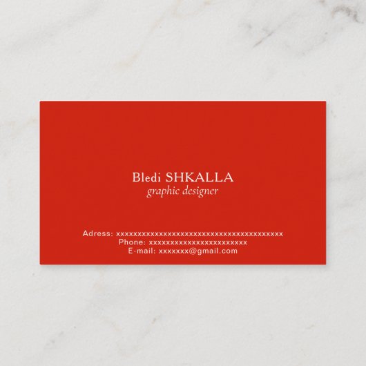 キルギス国旗 名刺 (裏面)