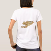 キルギス国旗+地図+テキストTシャツ Tシャツ (裏面)