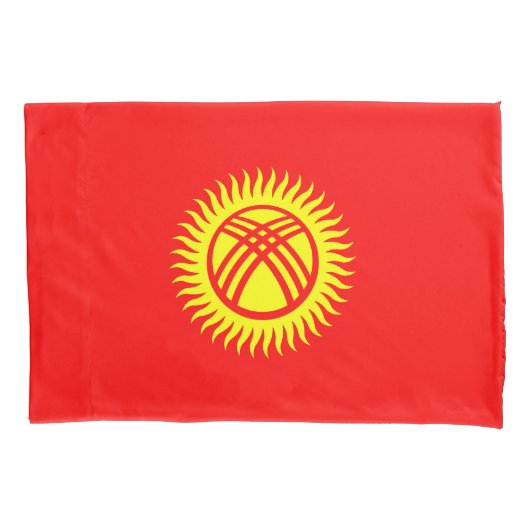 キルギス国旗 枕カバー (正面)