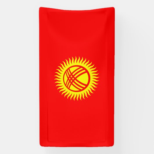 キルギス国旗 横断幕 (縦)