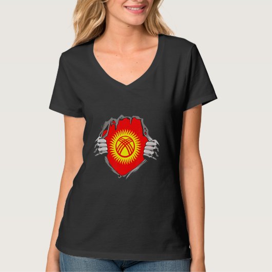 キルギス国旗 Tシャツ (正面)