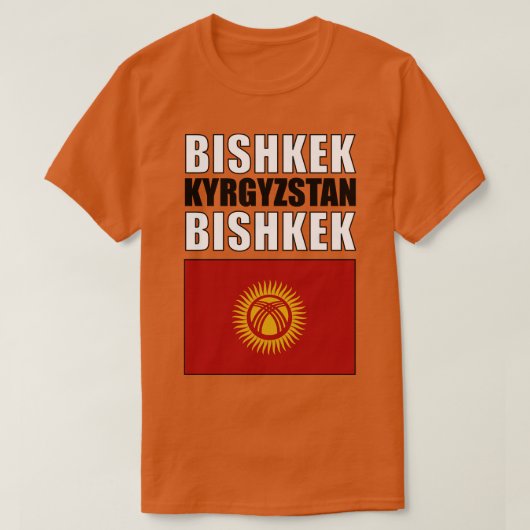 キルギス国旗 Tシャツ (デザイン正面)