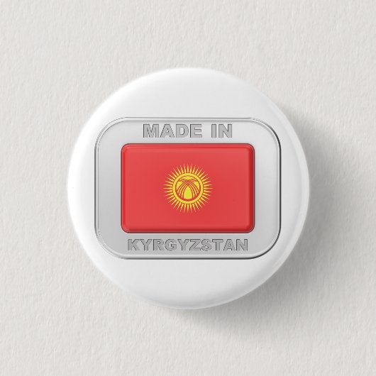 キルギス製 缶バッジ (正面)