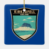 キルクジュフェルアイスランドラベルアートヴィンテージ セラミックオーナメント (裏面)